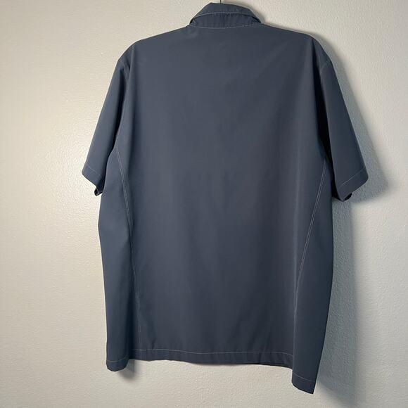 KUHL Short Sleeve Button Down - Tufflex - Mens Large - Blue/Gray Tech Fabric - Picture 4 of 8